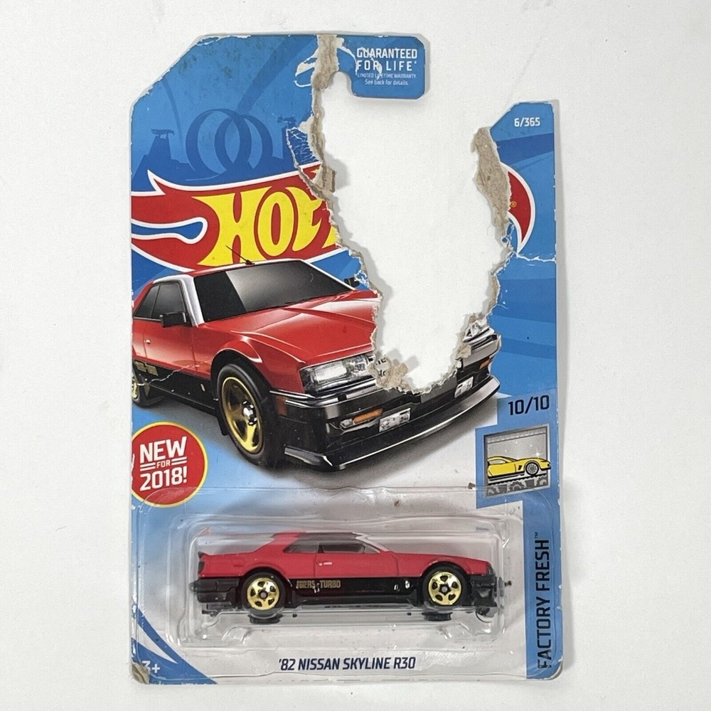NIB Hot Wheels 2018 50th Anniversary Factory Fresh Red Nissan Skyline R30 10 10